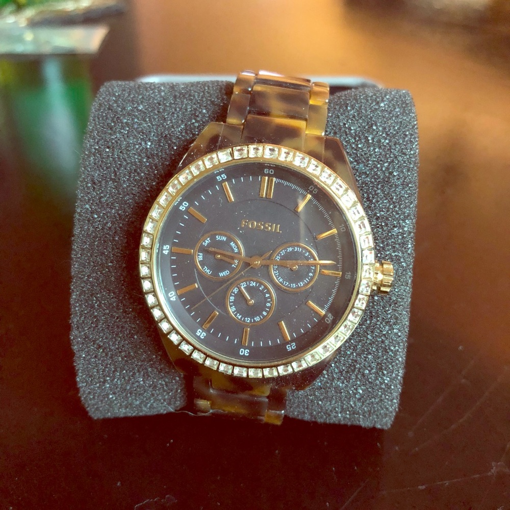 Fossil Stella Multifunction Tortoise Resin Watch